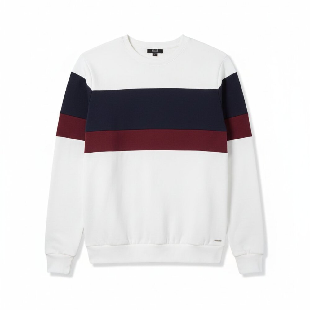 SMOG Men Striped Cotton Pullover Size M